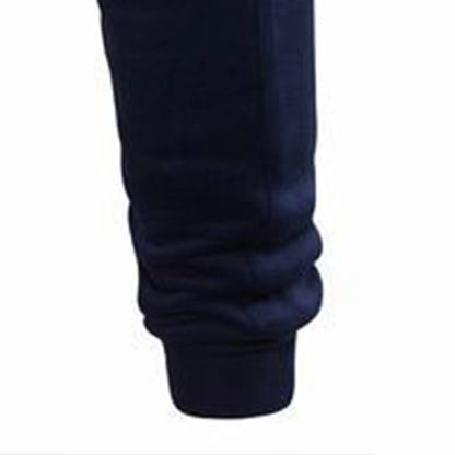 Men'S Solid Drawstring Pants Elastic Waist Tapered Joggers Slim Stretch Sweatpants Zipper Pocket Fitness Trousers Fashion Hippie Regular Fit Fall Winter Outdoor Casual Long Pants