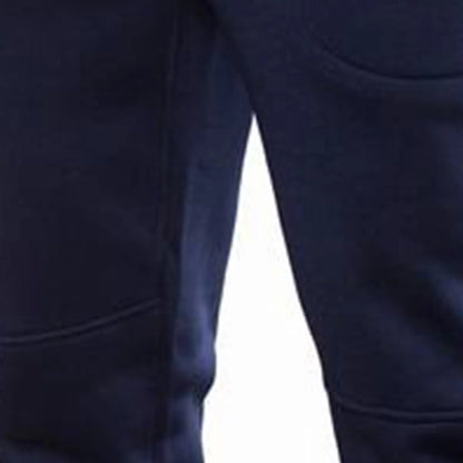 Men'S Solid Drawstring Pants Elastic Waist Tapered Joggers Slim Stretch Sweatpants Zipper Pocket Fitness Trousers Fashion Hippie Regular Fit Fall Winter Outdoor Casual Long Pants